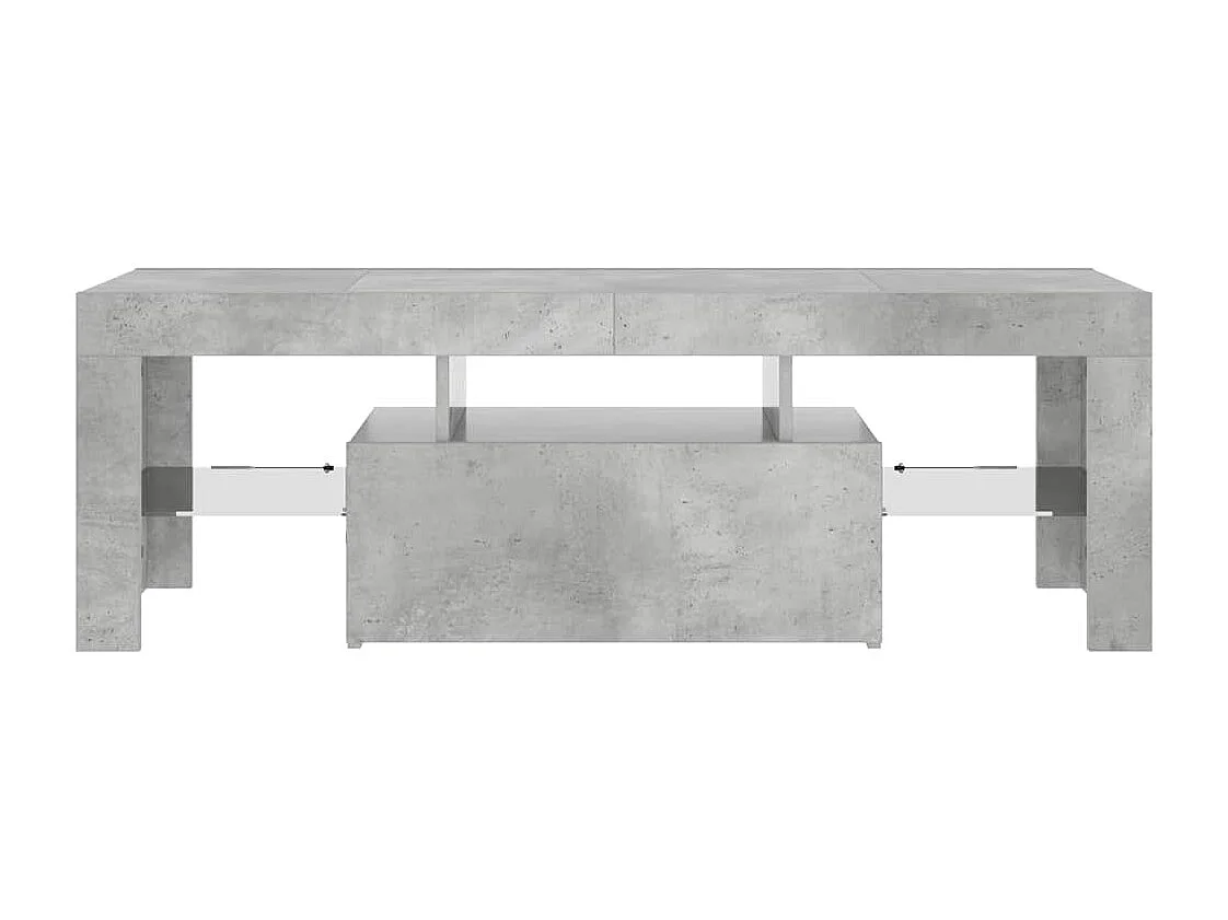 Mueble de TV | Mueble de salón con luces LED gris hormigón 120x35x40 cm