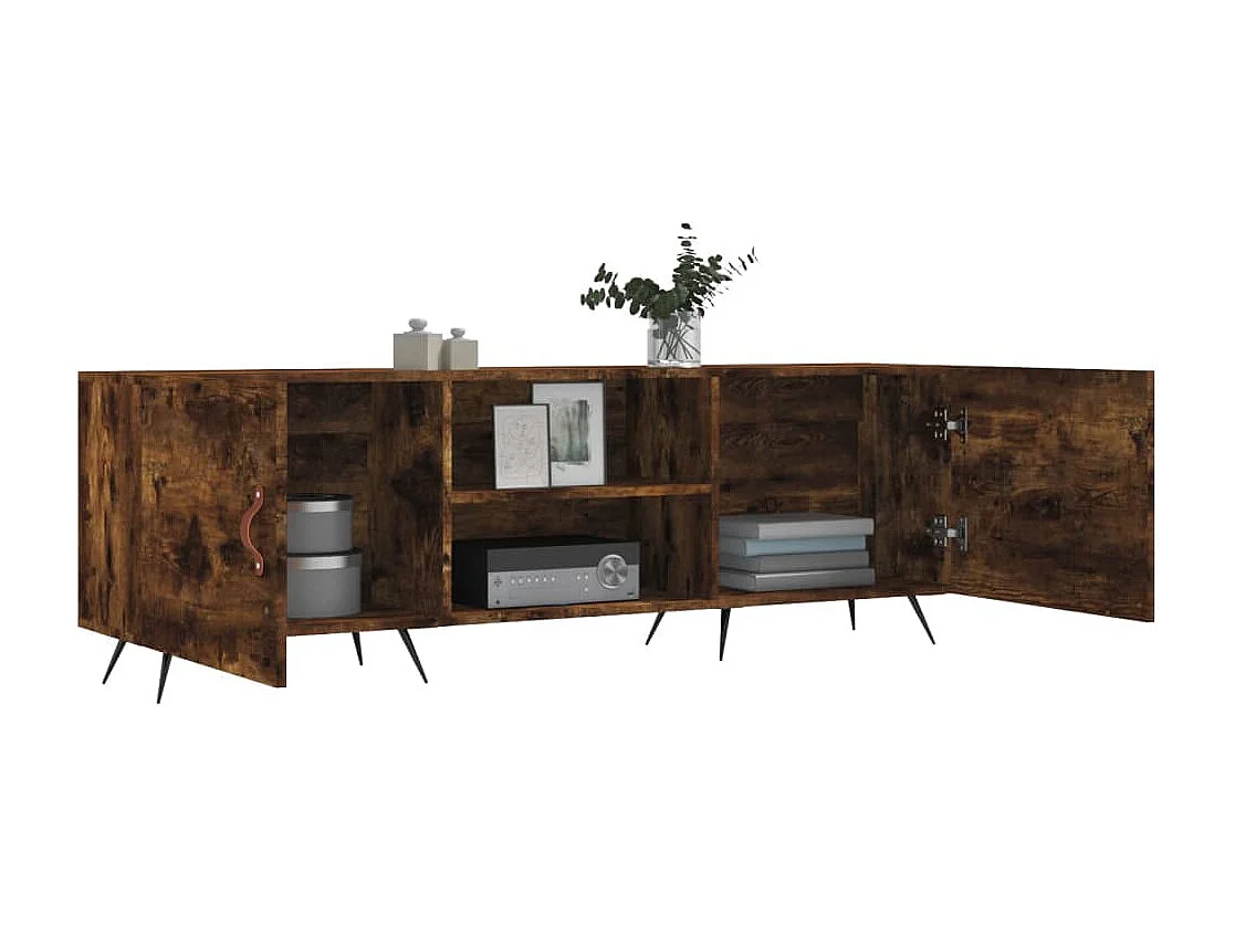 Mueble de TV | Mueble de salón madera de ingeniería roble ahumado 150x30x50 cm