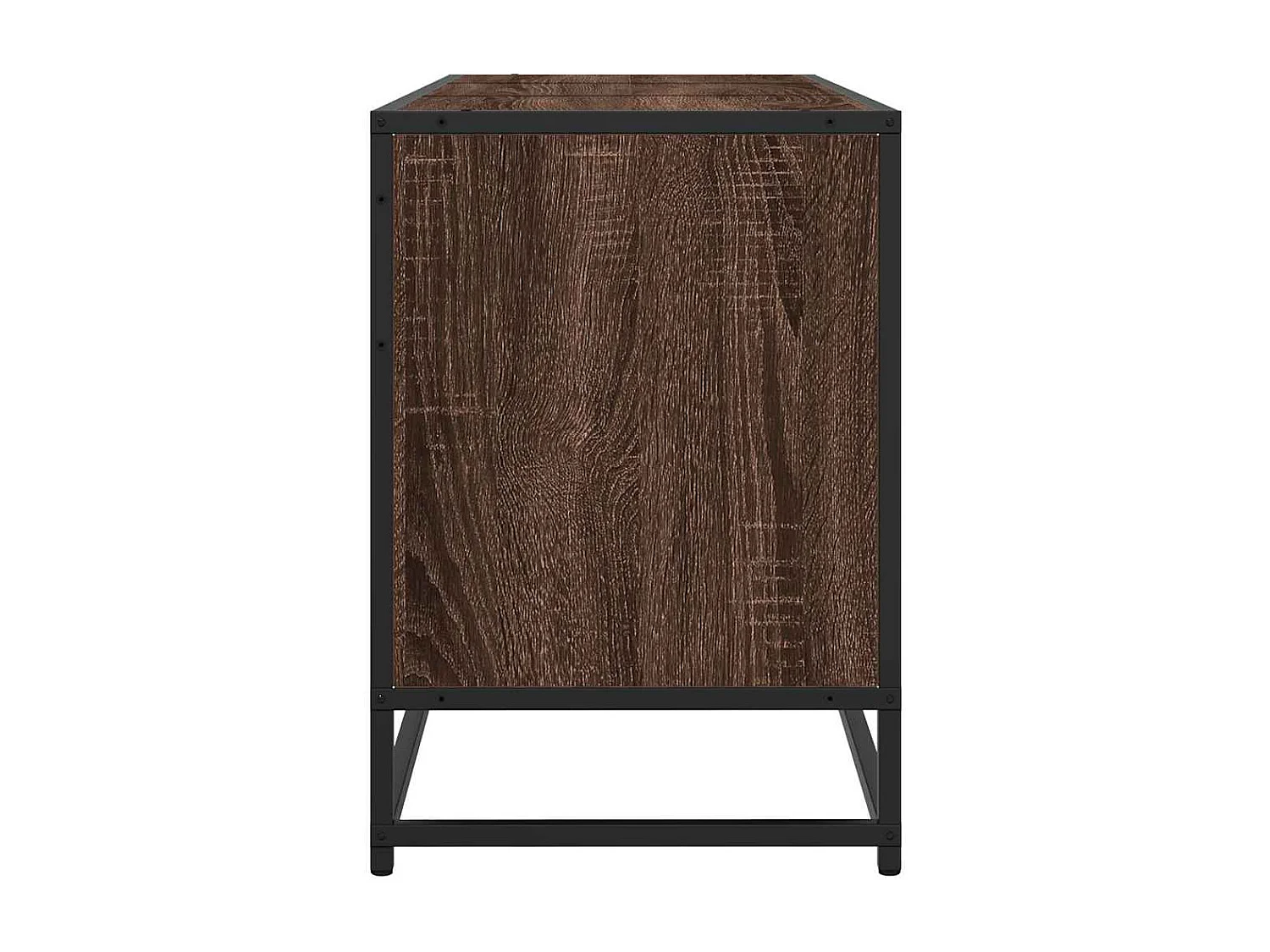 Tv-meubel | Tv-Bank | TV-kast150x35x41 cm bewerkt hout metaal bruin eikenkleur