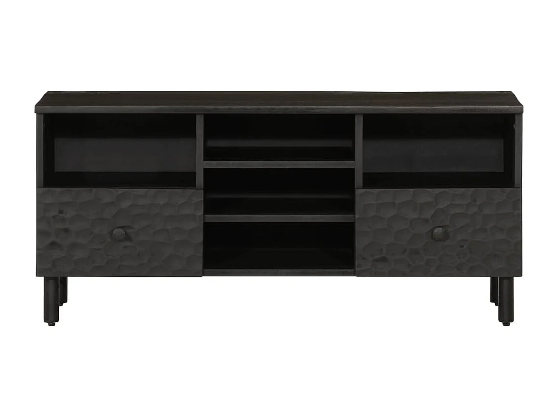Meuble TV | Banc TV | Armoire TV noir 100x33x46 cm bois massif de manguier