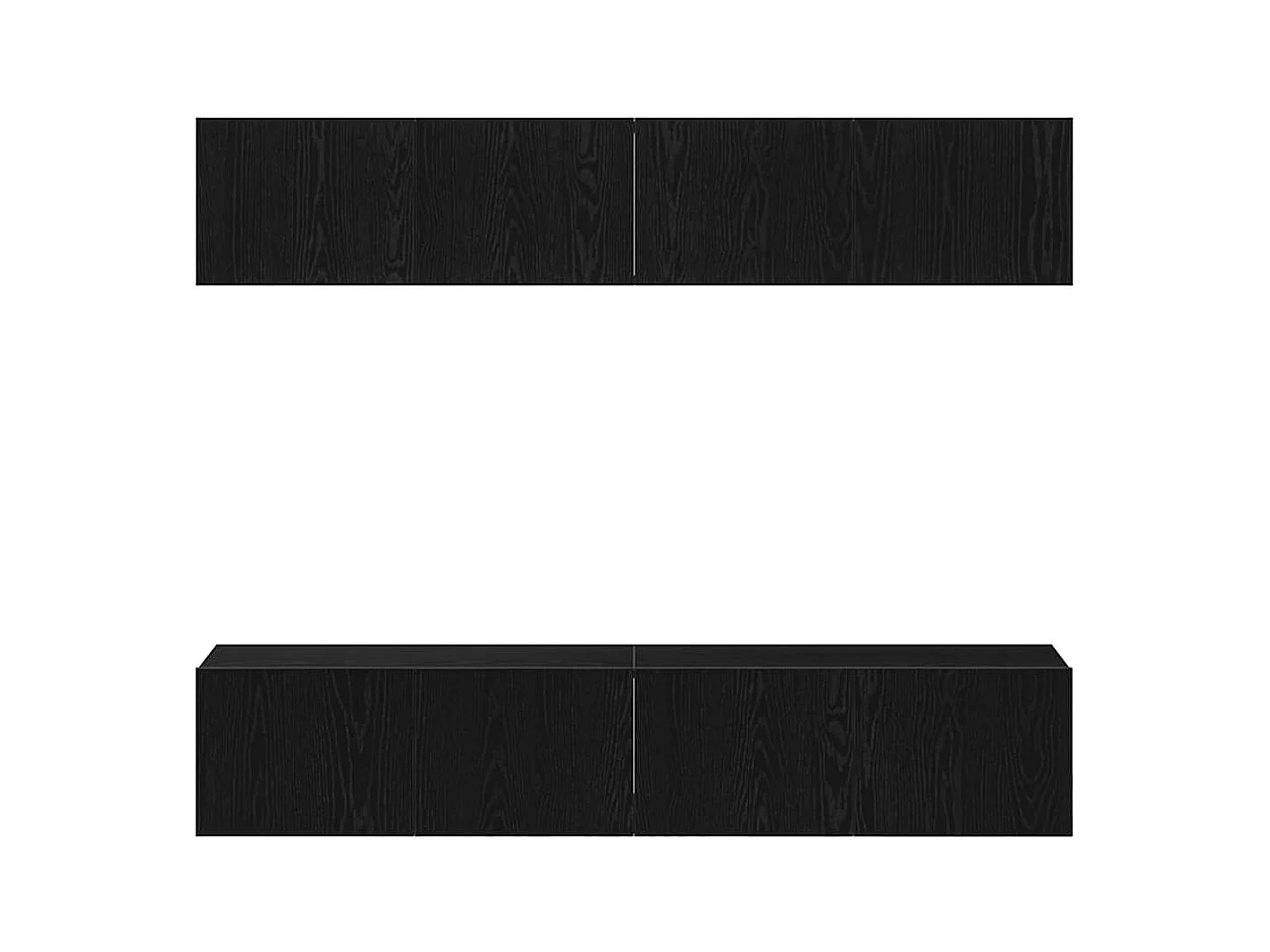 Conjunto de Mueble de TV | Mueble de salón 4 pcs Roble negro 80 x 30 x 30 cm