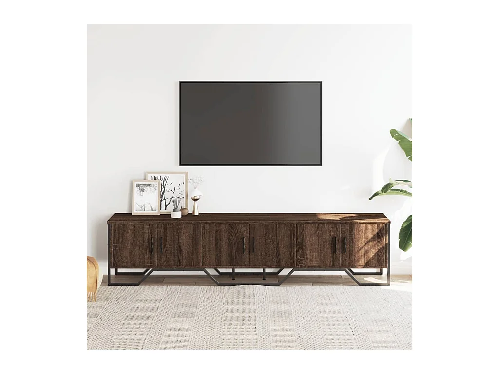 Tv-meubel | Tv-Bank | TV-kast180x34x41 cm bewerkt hout bruin eikenkleurig
