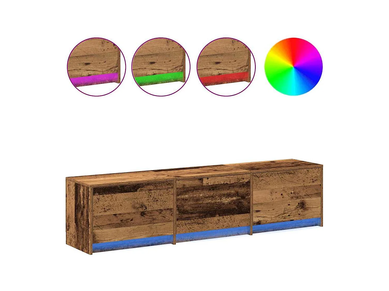 Armario para TV | Mueble TV | Mueble de salón con cajón Madera vieja 162.5 x 34 x 40 cm