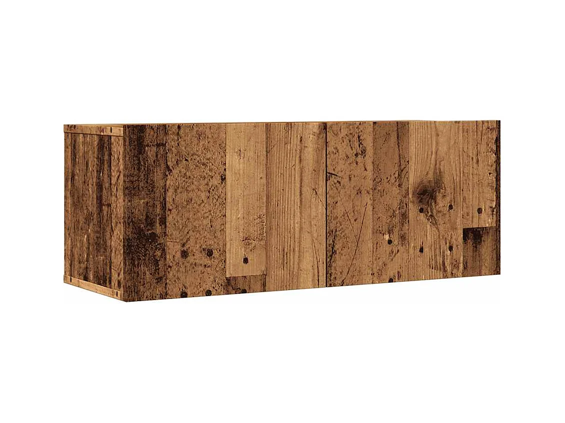 muebles para TV  | Gabinetes de TV |  Muebles de salón de pared 2 uds madera envejecida 80x30x30 cm