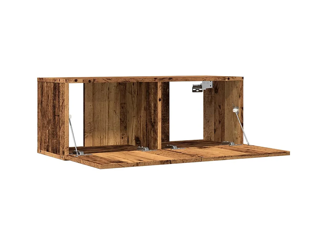 muebles para TV  | Gabinetes de TV |  Muebles de salón de pared 2 uds madera envejecida 80x30x30 cm