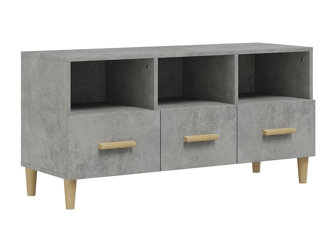 Mueble de TV | Mueble de salón madera de ingeniería gris hormigón 102x36x50 cm