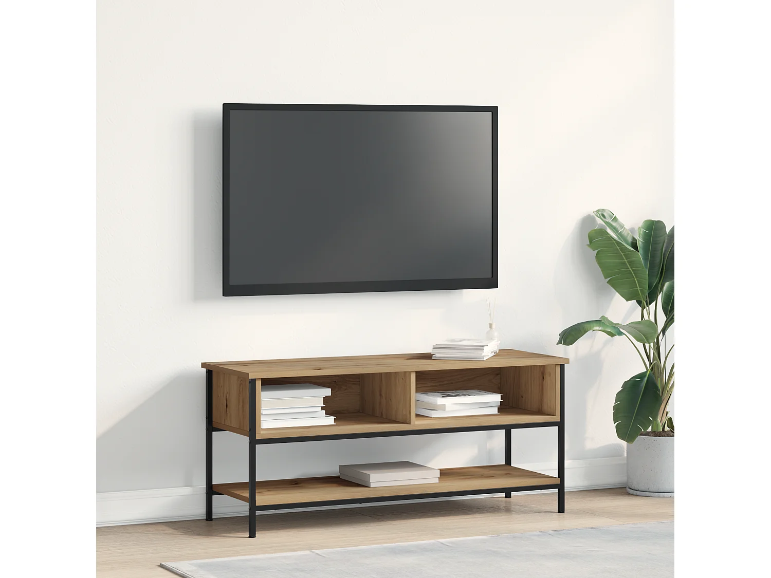 Gabinete de TV | Mueble de TV | Mueble de salón Roble artisan 100 x 35 x 45 cm