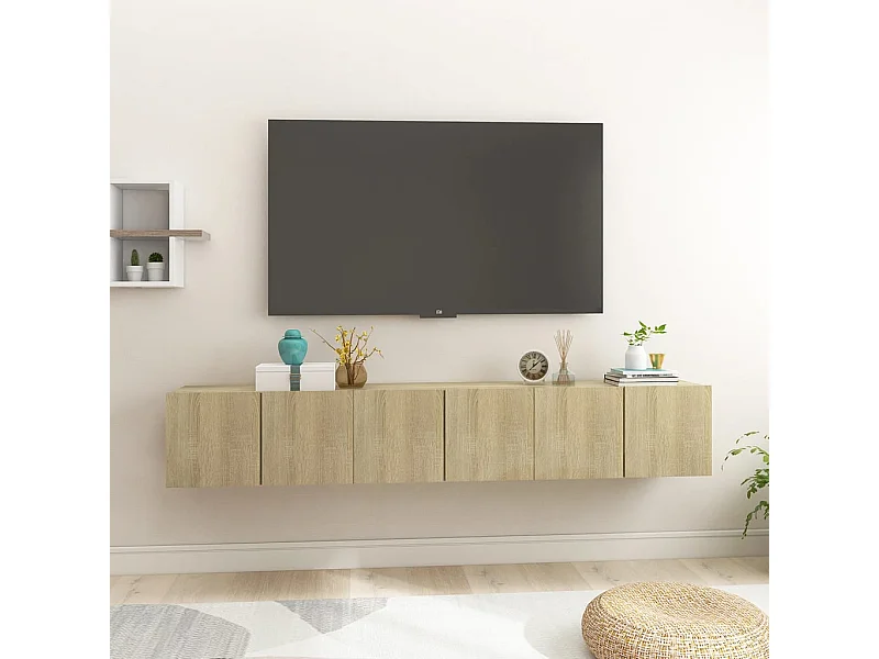 Meubles TV | Bancs TV | Armoires TV suspendus 3 pcs Chêne sonoma 60x30x30 cm