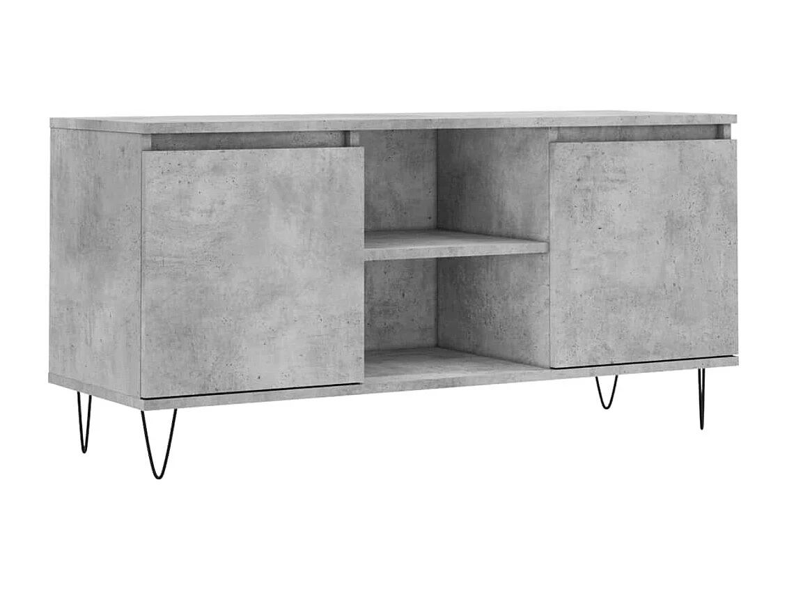 Mueble de TV | Mueble de salón madera de ingeniería gris hormigón 104x35x50 cm