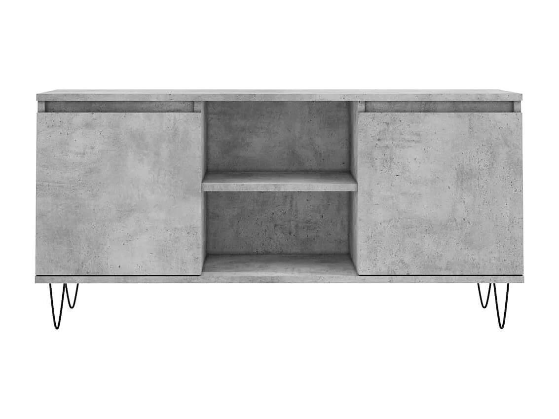 Meuble TV | Banc TV | Armoire TV gris béton 104x35x50 cm bois d'ingénierie