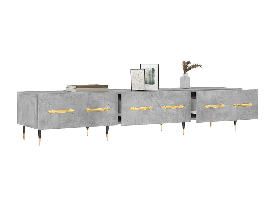 Meuble TV | Banc TV | Armoire TV gris béton 150x36x30 cm bois d'ingénierie
