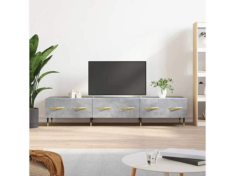Meuble TV | Banc TV | Armoire TV gris béton 150x36x30 cm bois d'ingénierie