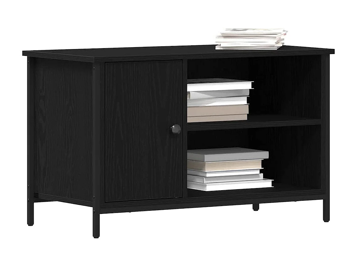 Gabinete de TV | Mueble de TV | Mueble de salón Roble negro 80 x 40 x 50 cm Madera contrachapada