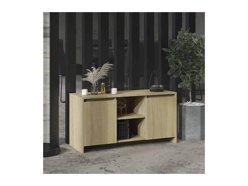 Mueble de TV | Mueble de salón madera contrachapada roble Sonoma 102x37,5x52,5 cm