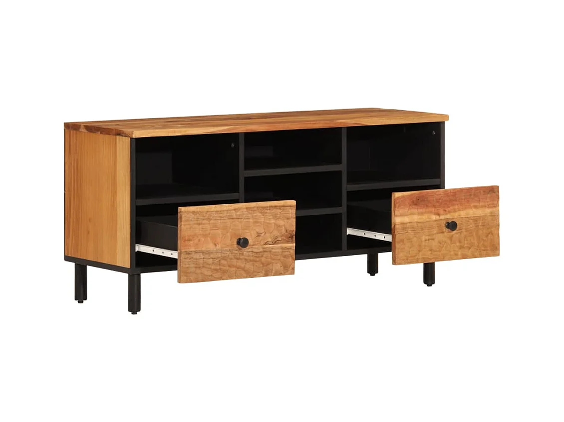 Mueble de TV | Mueble de salón madera maciza de acacia 100x33x46 cm