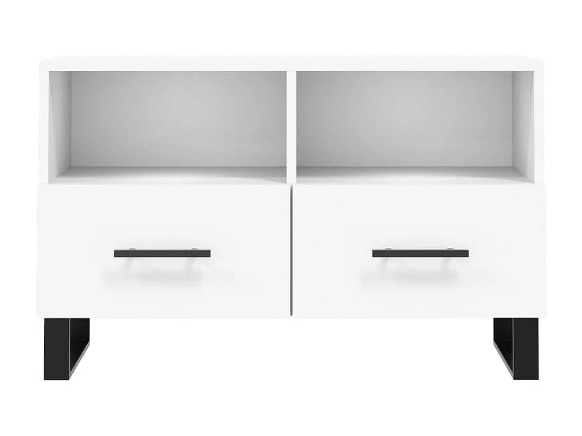 Mueble para TV  | Gabinete de TV |  Mueble de salón madera contrachapada blanco 80x36x50 cm