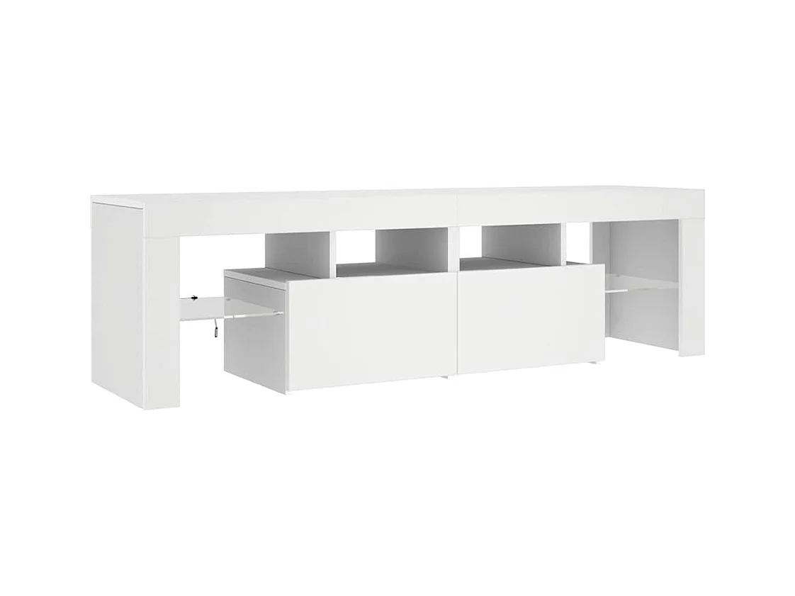 Mueble de TV | Mueble de salón con luces LED blanco 140x36,6x40 cm