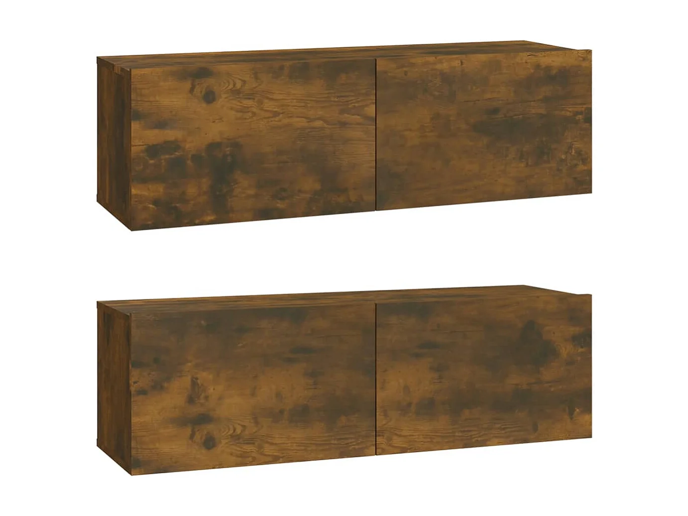 Set de muebles de TV | Gabinetes de TV |  Muebles de salón 3 pzas madera contrachapada roble ahumado