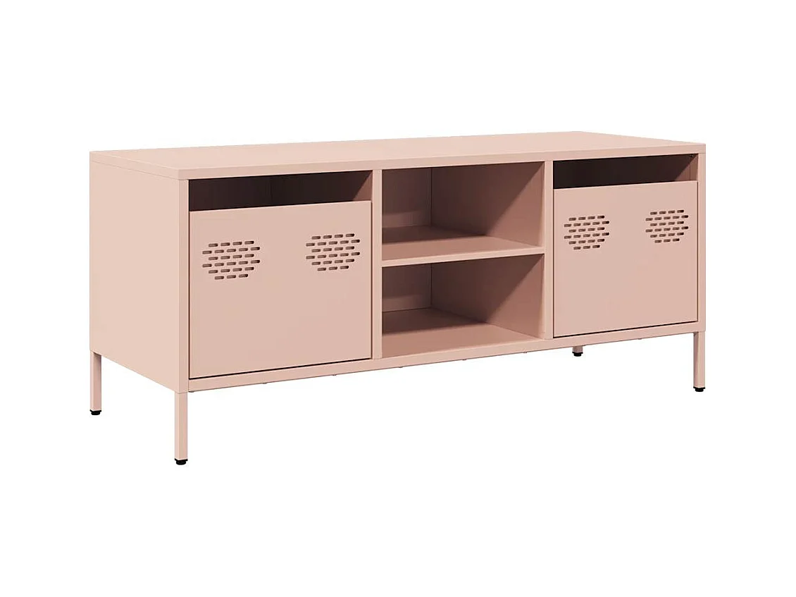 Tv-meubel | Tv-Bank | TV-kast101,5x39x43,5 cm koudgewalst staal roze