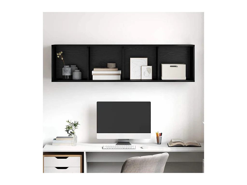 Armario de TV | Mueble TV | Mueble de salón Roble negro 37 x 37 x 142.5 cm