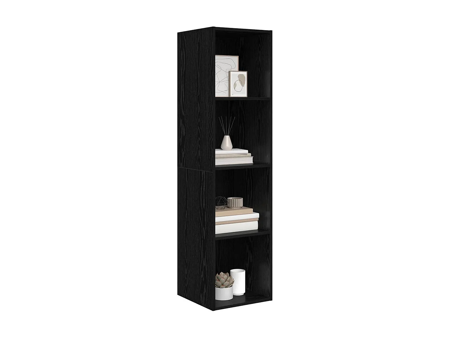 Armario de TV | Mueble TV | Mueble de salón Roble negro 37 x 37 x 142.5 cm