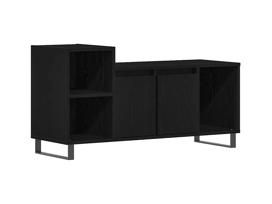 Gabinete de TV | Mueble de TV | Mueble de salón Roble negro 100 x 35 x 55 cm