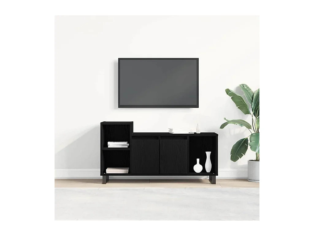 Gabinete de TV | Mueble de TV | Mueble de salón Roble negro 100 x 35 x 55 cm