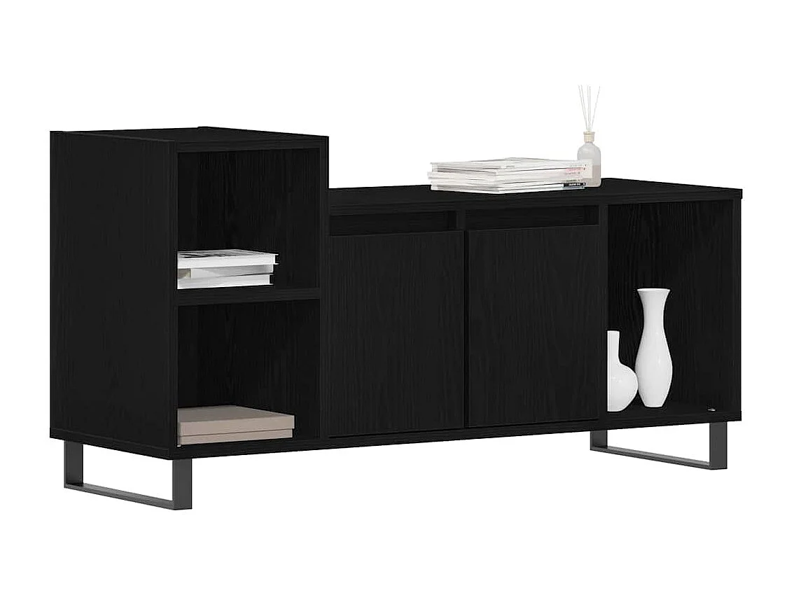 Gabinete de TV | Mueble de TV | Mueble de salón Roble negro 100 x 35 x 55 cm