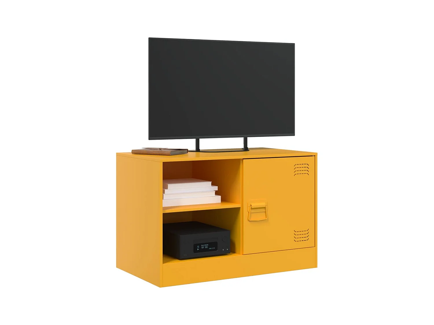 Meubles TV | Bancs TV | Armoires TV 2 pcs jaune moutarde 67x39x44 cm acier