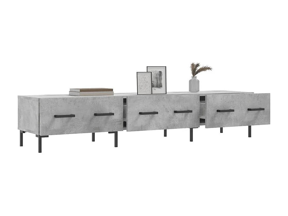 Meuble TV | Banc TV | Armoire TV gris béton 150x36x30 cm bois d'ingénierie