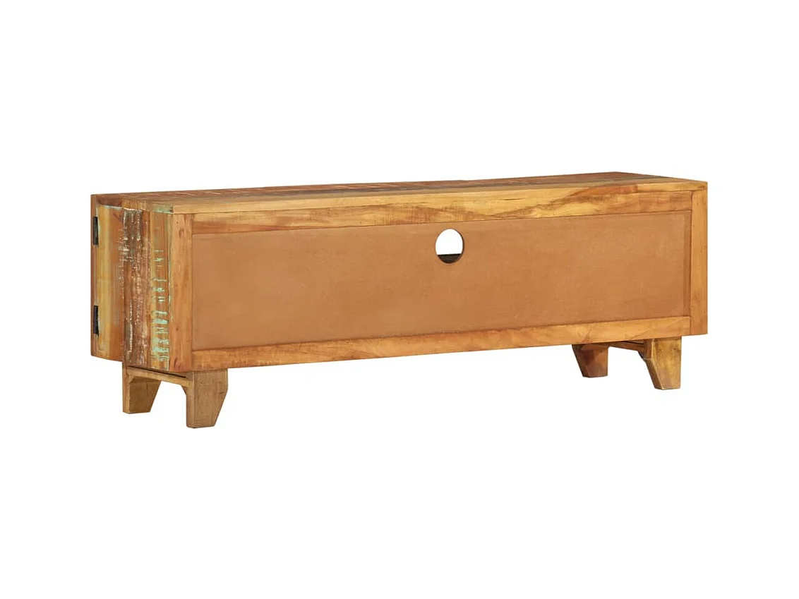 Mueble de TV | Mueble de salón tallado a mano madera maciza reciclada 120x30x40cm