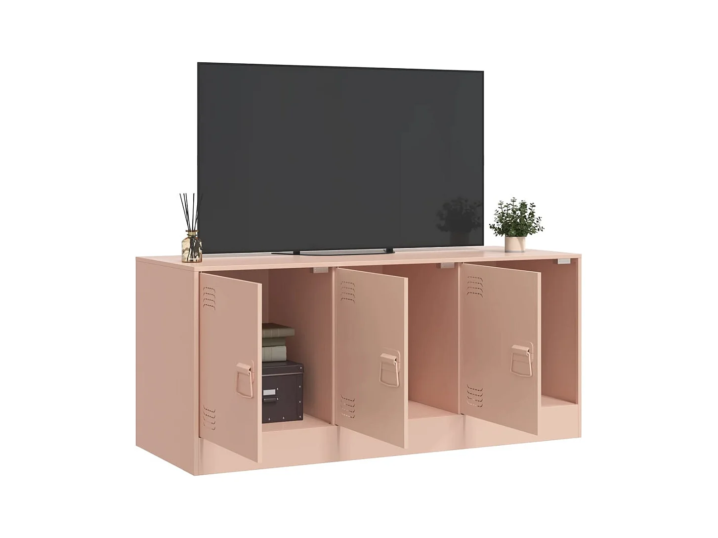 Mueble para TV  | Gabinete de TV |  Mueble de salón de acero rosa 99x39x44 cm