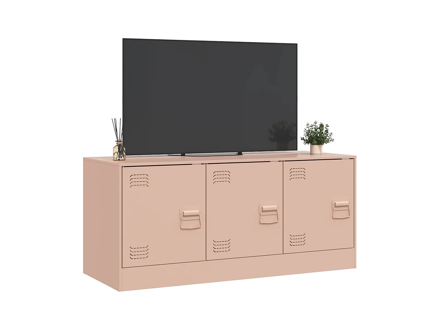 Mueble para TV  | Gabinete de TV |  Mueble de salón de acero rosa 99x39x44 cm
