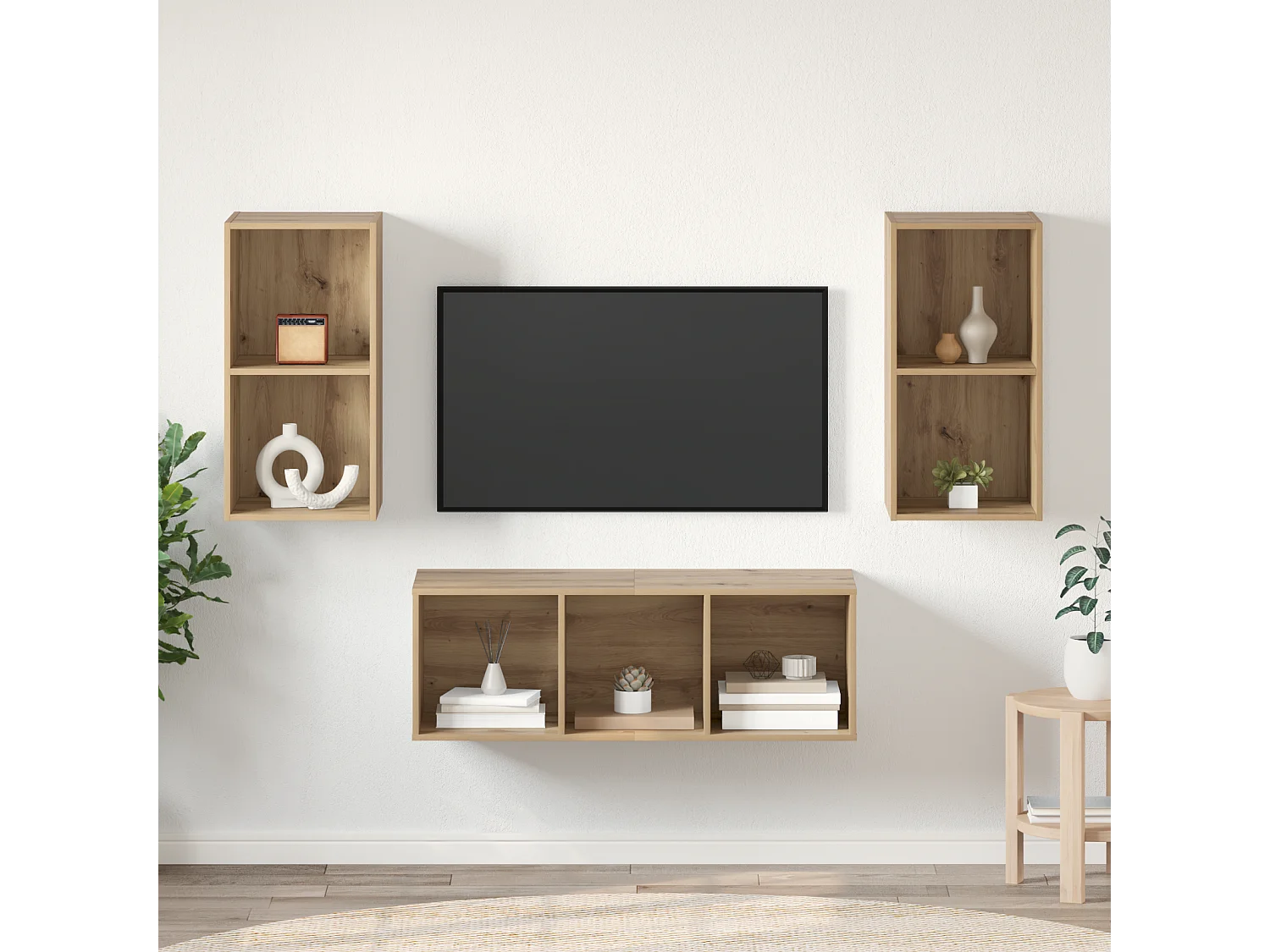 Conjunto de Mueble de TV | Mueble de salón Roble artisan 37 x 37 x 107 cm