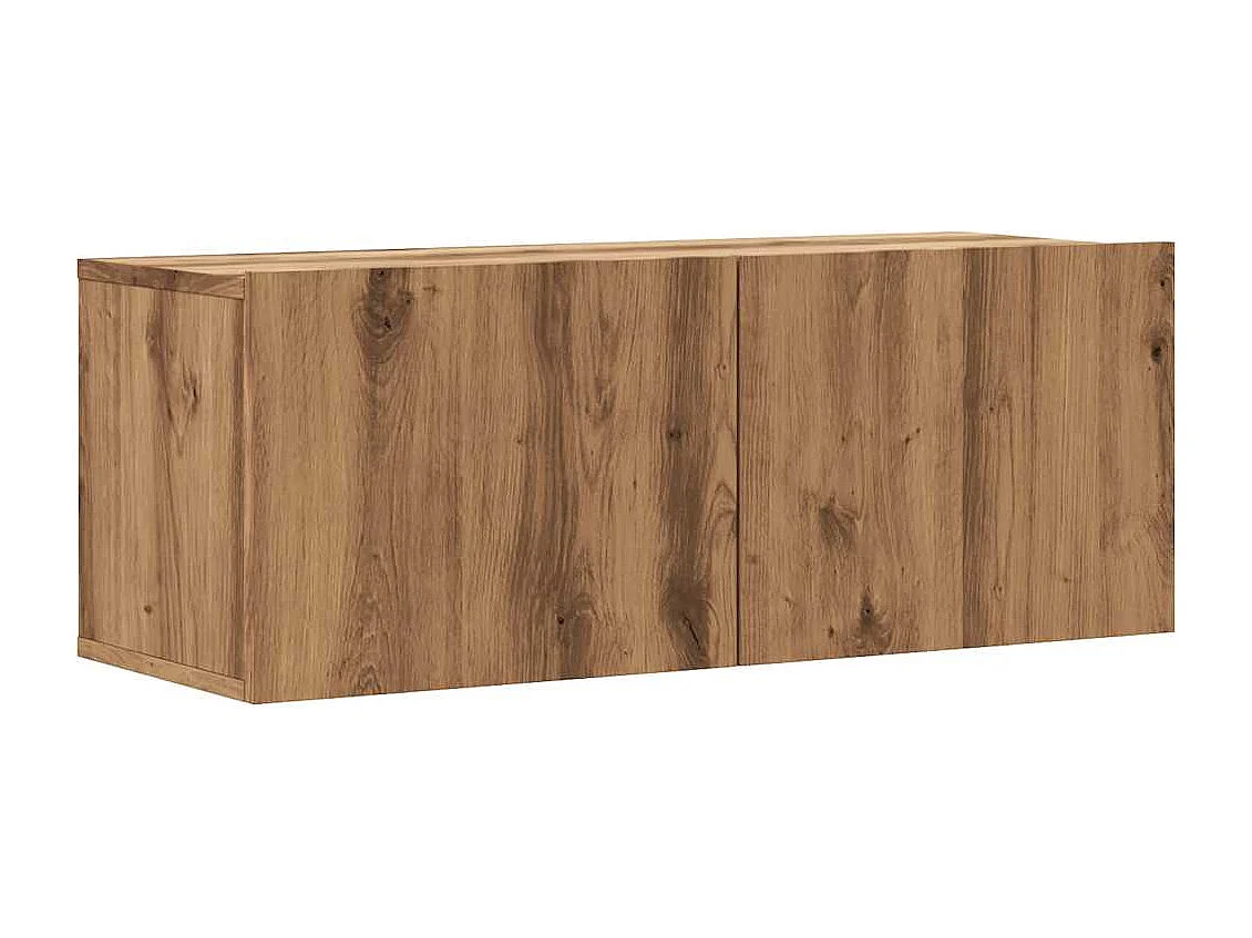 Meuble TV | Banc TV | Armoire TV mural chêne artisanal 80x30x30 cm bois d'ingénierie