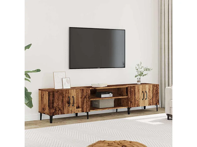 Mueble de TV | Mueble de salón madera ingeniería madera envejecida 180x31,5x40 cm