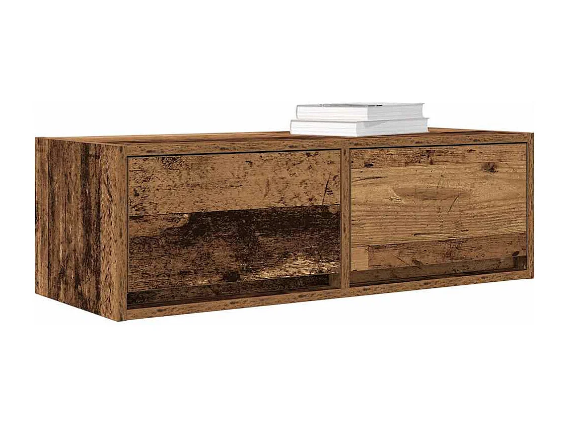 Mueble para TV  | Gabinete de TV |  Mueble de salón madera contrachapada envejecida 80x31x25,5 cm