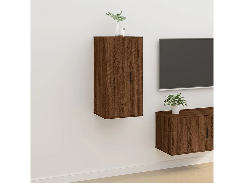 Mueble para TV  | Gabinete de TV |  Mueble de salón de pared roble marrón 40x34,5x80 cm