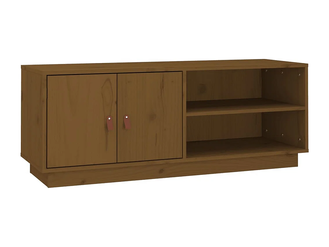 Meuble TV | Banc TV | Armoire TV Marron miel 105x34x40 cm Bois de pin massif