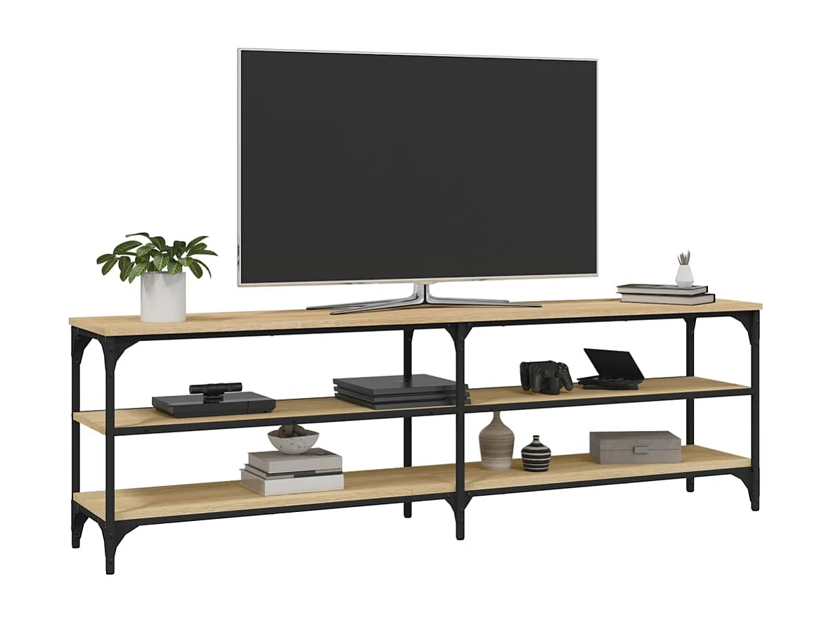 Mueble de TV | Mueble de salón madera contrachapada roble Sonoma 160x30x50 cm