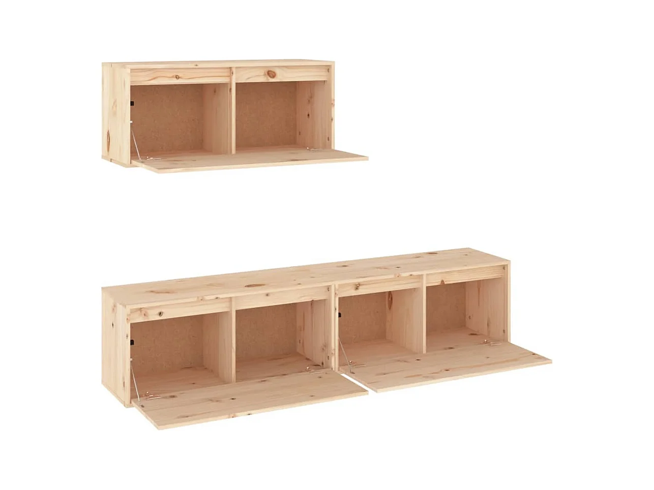 muebles para TV  | Gabinetes de TV |  Muebles de salón 3 piezas madera maciza de pino