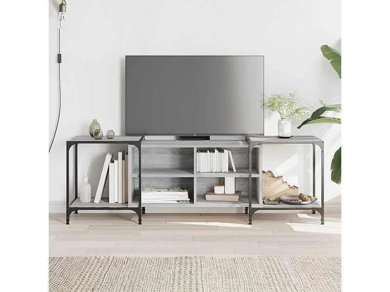 Mueble de TV | Mueble de salón madera de ingeniería gris Sonoma 153x37x50 cm