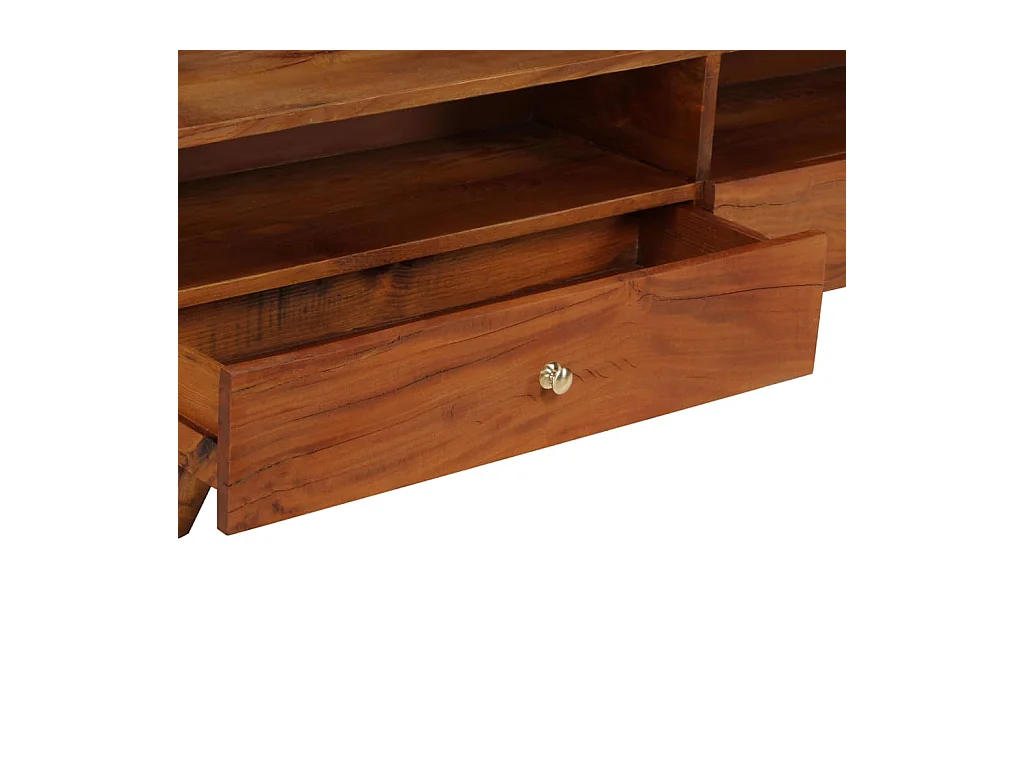 Mueble para TV  | Gabinete de TV |  Mueble de salón de madera maciza reciclada 140x30x40 cm