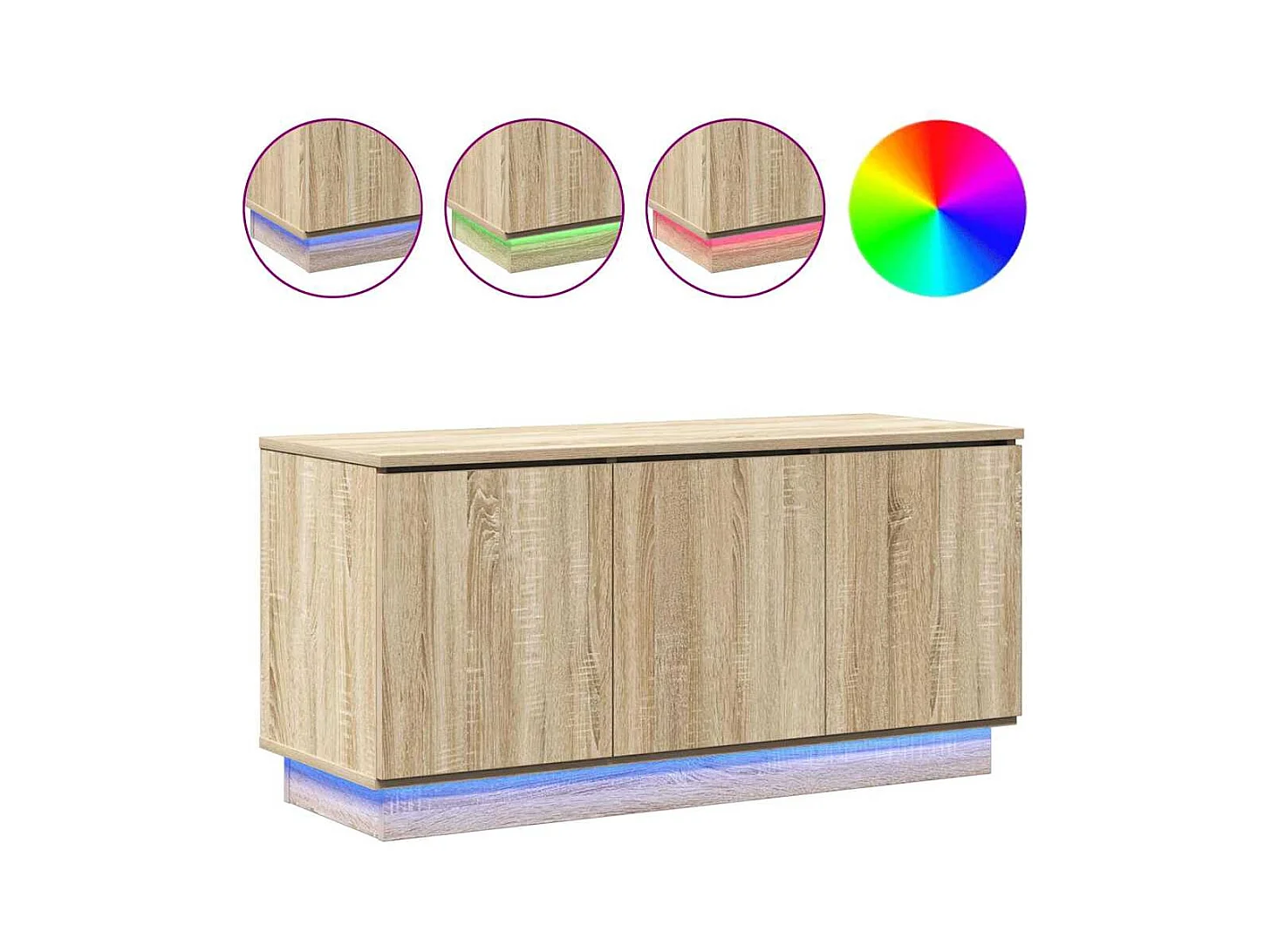 Meuble TV | Banc TV | Armoire TV Chêne Sonoma 100x38x49 cm Bois d'ingénierie