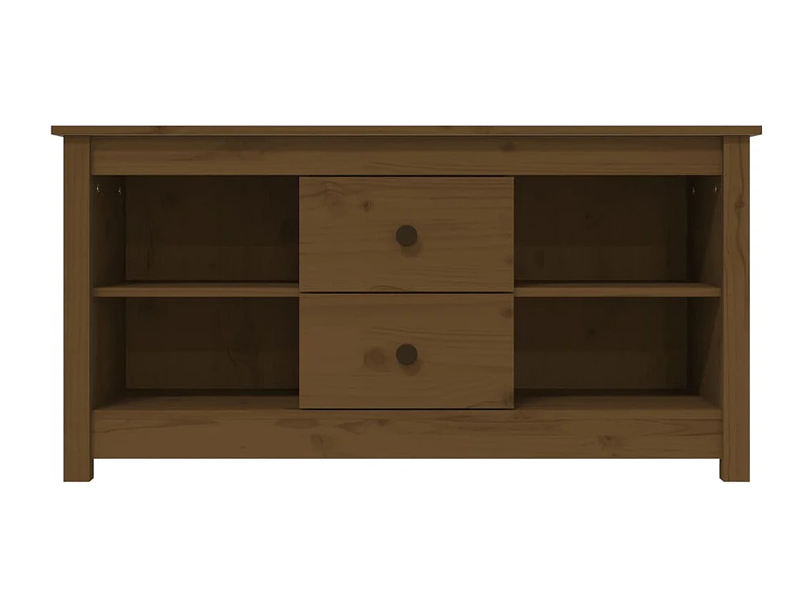 Meuble TV | Banc TV | Armoire TV Marron miel 103x36,5x52 cm Bois de pin massif