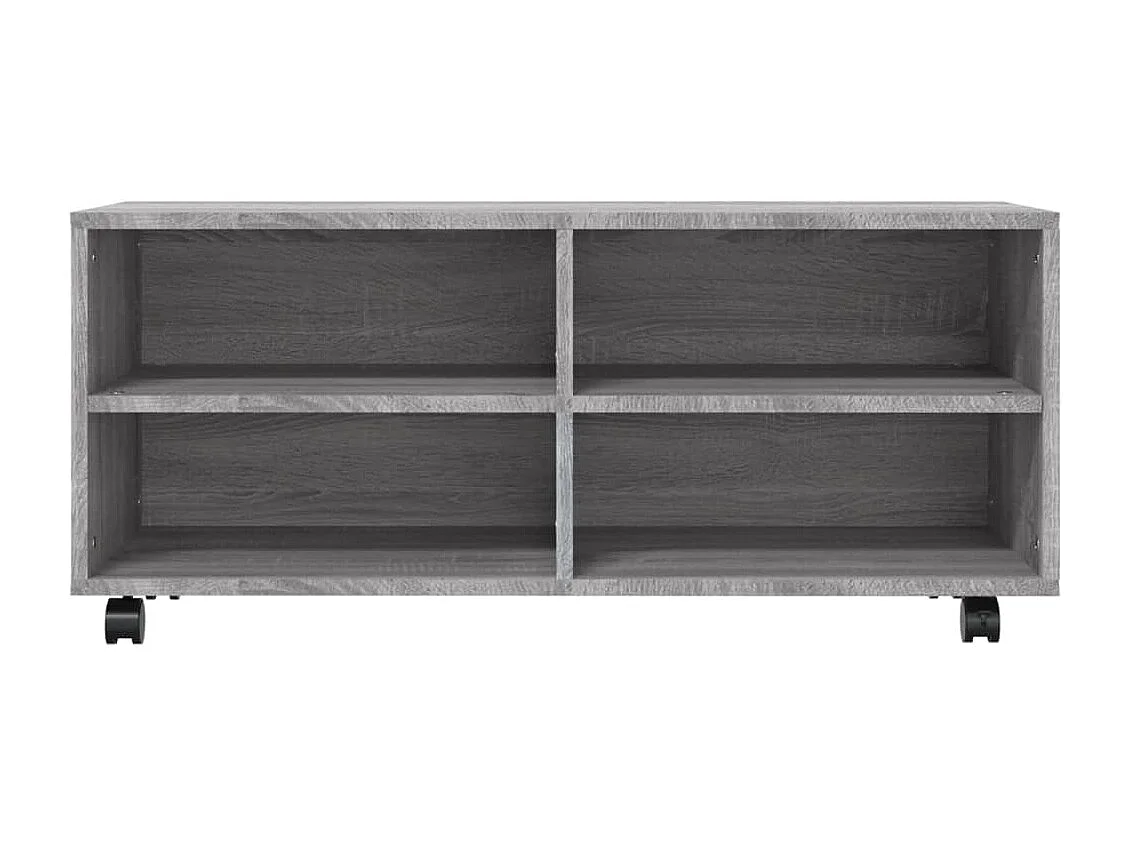Meuble TV | Banc TV | Armoire TV sur roulettes Sonoma gris 90x35x35 cm Bois ingénierie