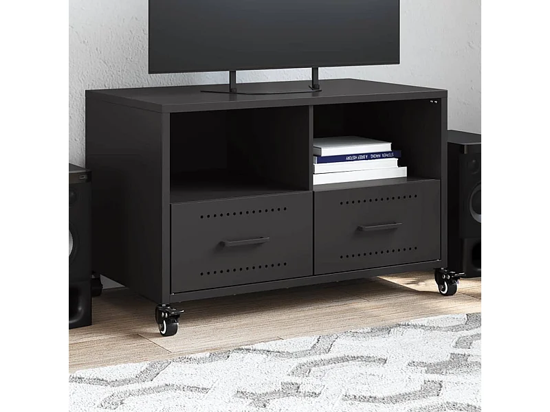 Tv-meubel | Tv-Bank | TV-kast68x39x43,5 cm staal zwart