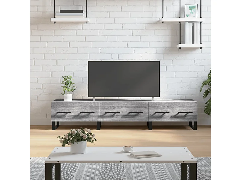 Mueble de TV | Mueble de salón madera de ingeniería gris Sonoma 150x36x30 cm