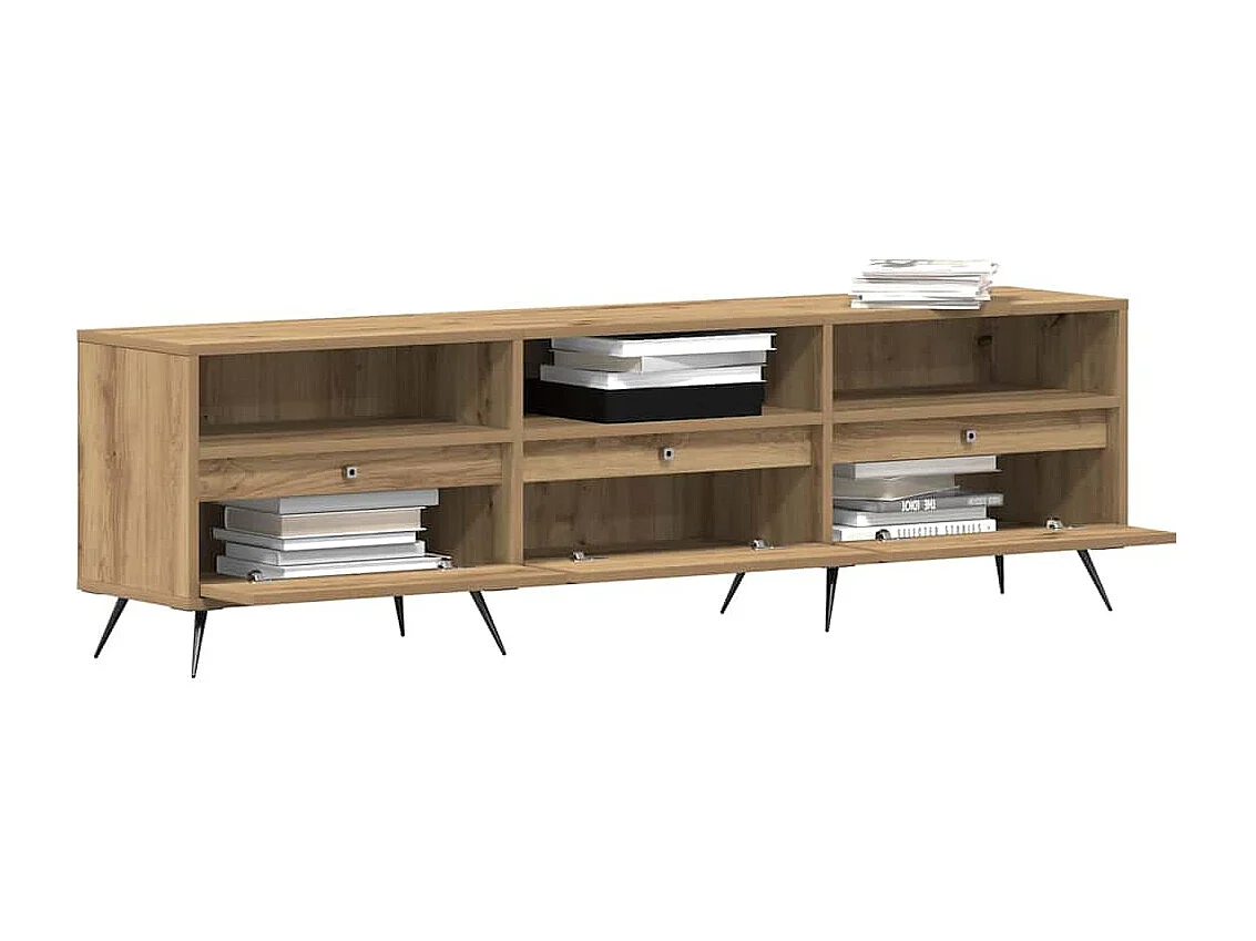 Tv-meubel | Tv-Bank | TV-kastArtisan Eiken 150x30x44,5 cm Bewerkt Hout