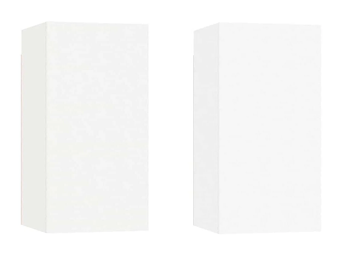 Meubles TV | Bancs TV | Armoires TV 2 pcs Blanc 30,5x30x60 cm Bois d’ingénierie